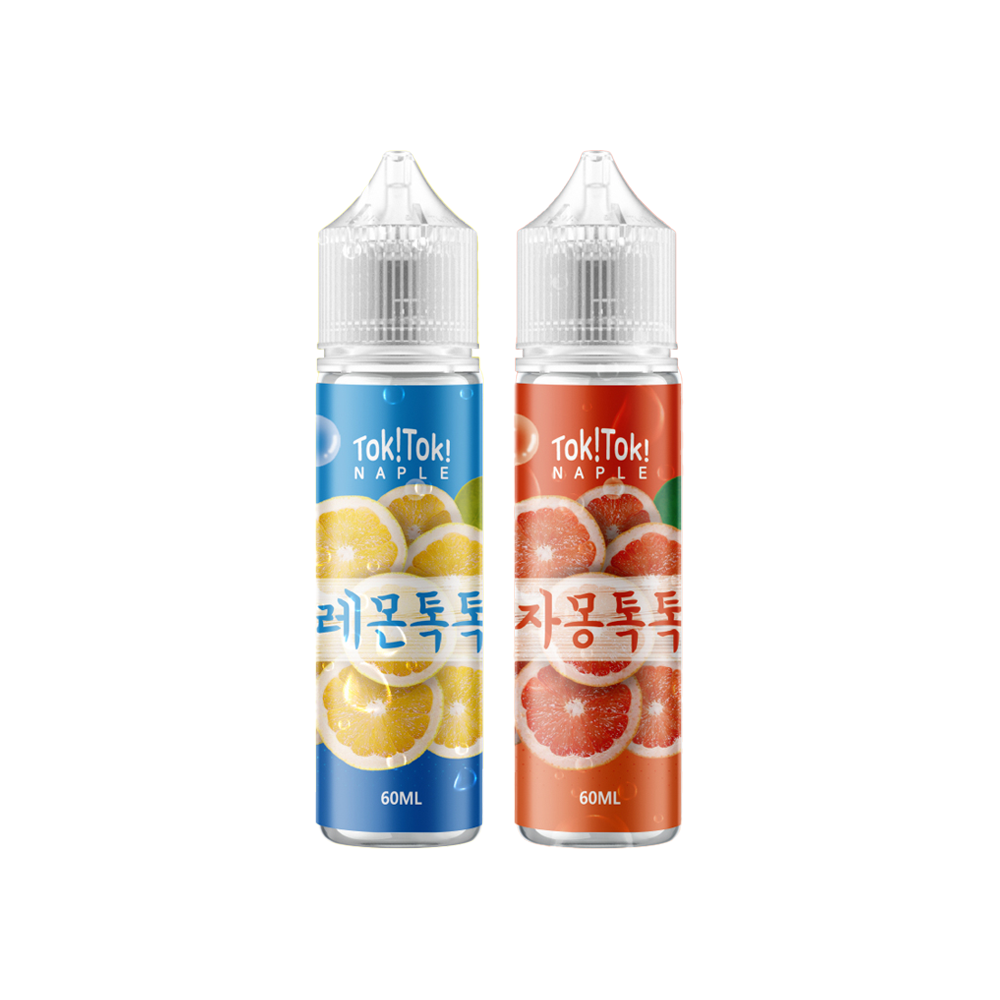 [무니코틴] 톡톡 2가지 맛 폐호흡 액상 60ml